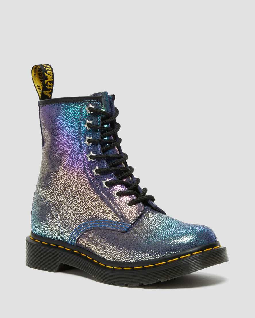 Dr. Martens 1460 Rainbow Ray Suede Snørestøvler Dame Lilla [7619SMCTU]